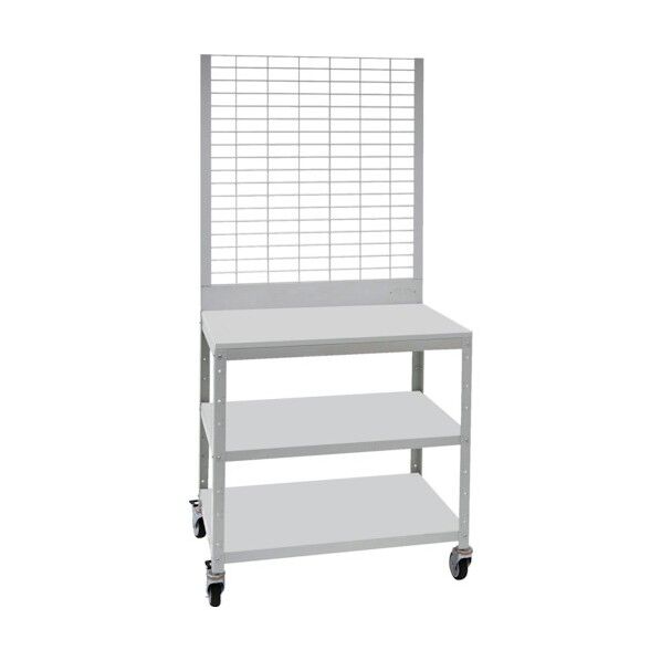 スーパーラックデスク型メッシュパネル式 ウレタン車輪付 BDD-993L1TNUW 1点