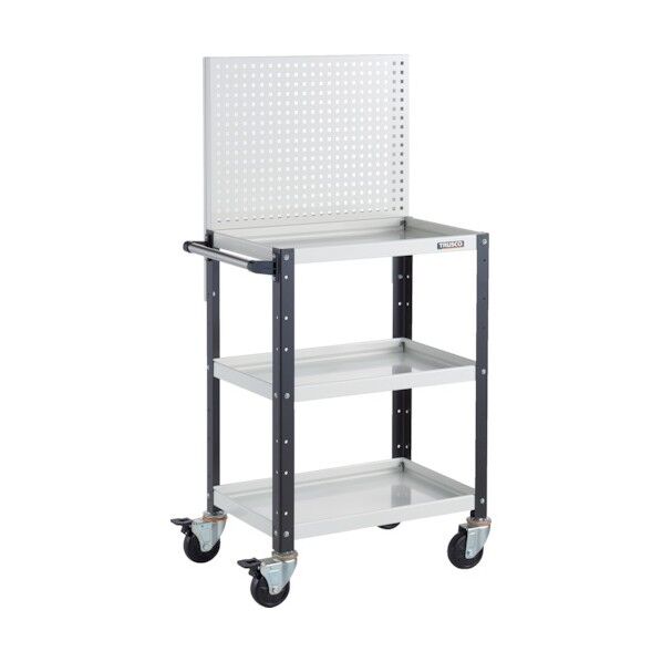 バーディワゴン 上部パンチングパネル付 600X400X1330 ホワイト/ブラック BDW-P963-WBK 1点