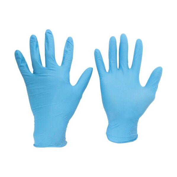 ニトリル使い捨て手袋粉なし青L(100枚入) VERTE750KL 7186 100枚