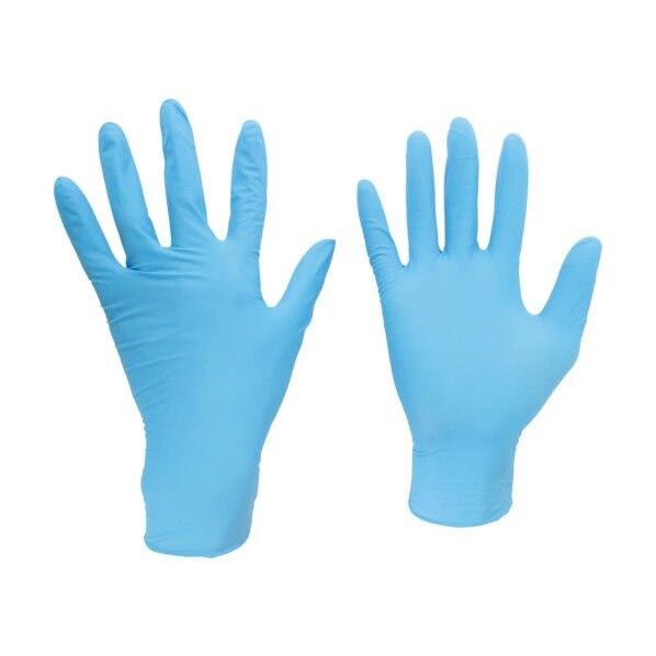 ニトリル使い捨て手袋粉付青L(100枚入) VERTE752KL 7186 100枚