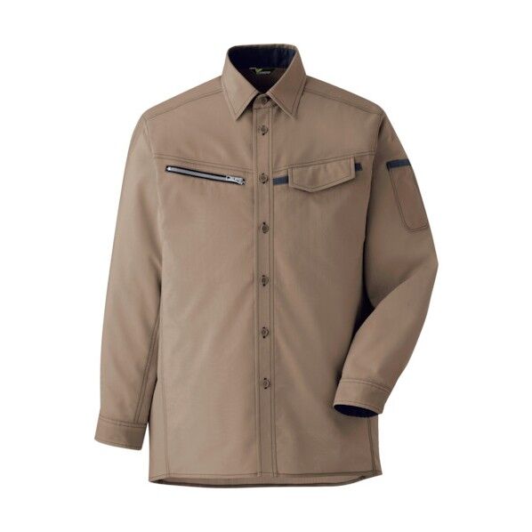 ベルデクセル 男女ペア 交織ストレッチシャツ VES2534上 S