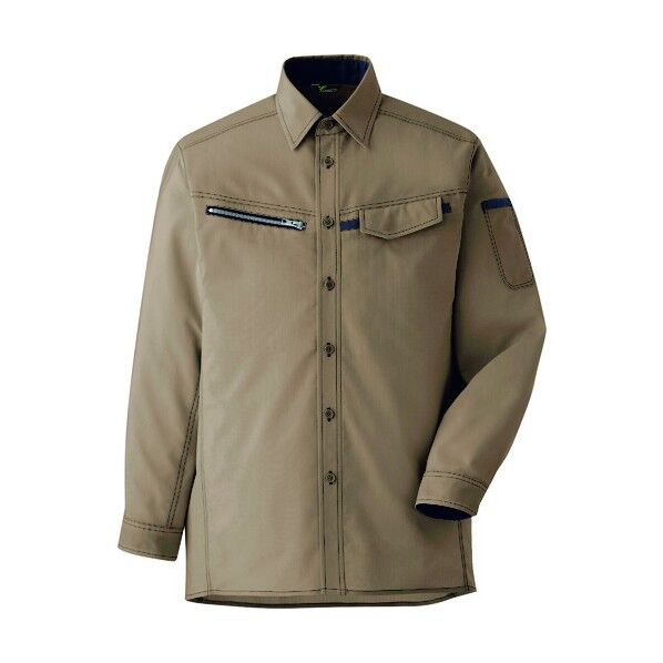 ベルデクセル 男女ペア 交織ストレッチシャツ VES2534上 4L