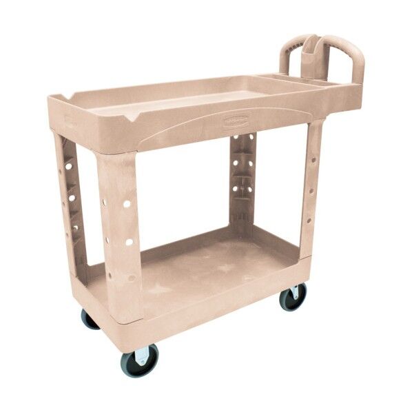 ヘビーデューティーユーティリティカート こぼれ止め付き天板・ゴムキャスター