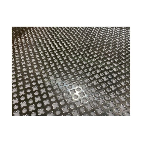 ステンレスパンチングメタル0.4t 〇+ 1000X2000 304BA0.4-1000X2000 1枚