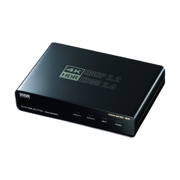 4K/60Hz･HDR対応HDMI分配器(2分配) VGA-HDRSP2 1点