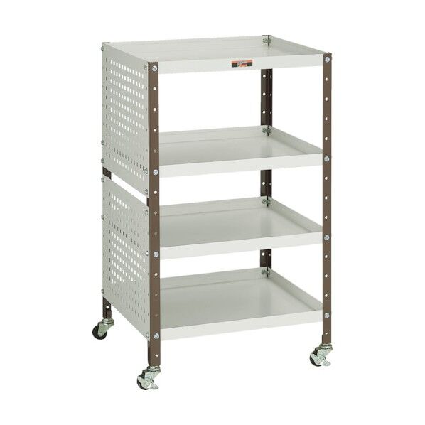 アングル支柱式ツールワゴン(パンチングパネル付)