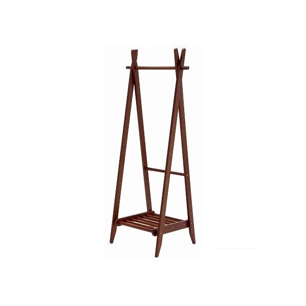 折りたたみハンガー(棚付き) ダークブラウン 62×49.5×151.5cm H-2378DBR 1台