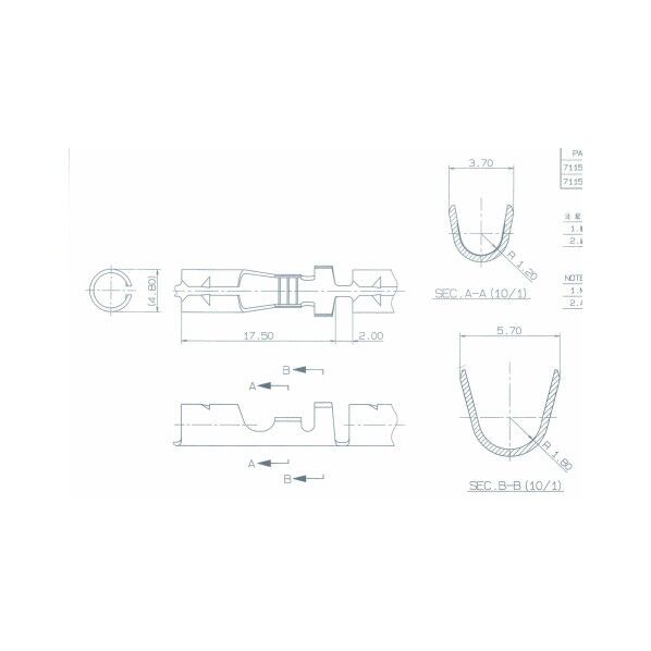 丸型ギボシ端子メス (7115-1050)