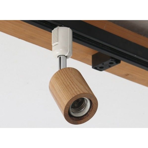 ダクトレールランプ 筒型 アッシュ材 Φ6×h17cm GF044 1個