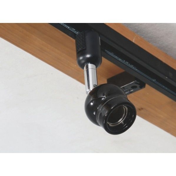 ダクトレールランプ 磁器丸型 黒 Φ6×h17cm XS180403 1個
