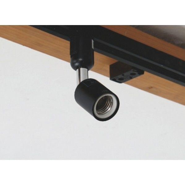 ダクトレールランプ 筒型 黒 スチール Φ4×h17cm XS180408 1個