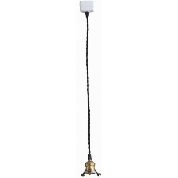 吊コード1m E26アンティックブラス 黒コード Φ7×103cm DZ-1007B-100 1個