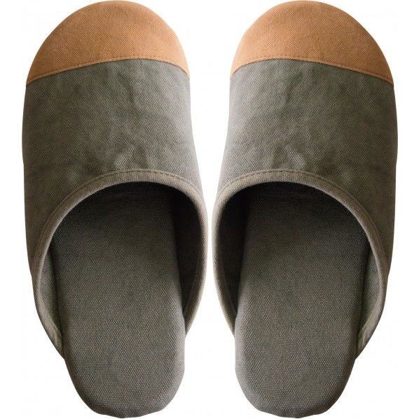 CANVAS スリッパ グリーン 27.5×11.0×7cm(片足サイズ) 009145 1枚
