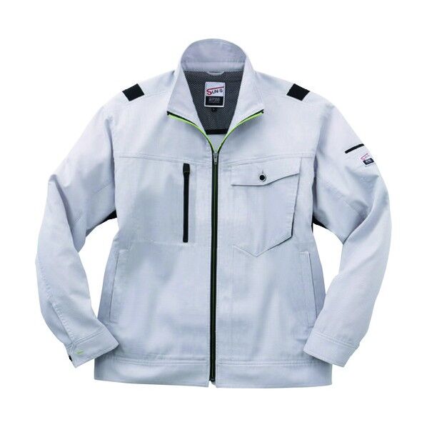 夏 長袖ブルゾン シルバー色 5Lサイズ WA11811-6-5L 1点