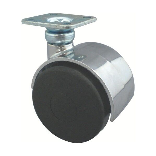 プレート式双輪キャスター(ナイロン車) 自在