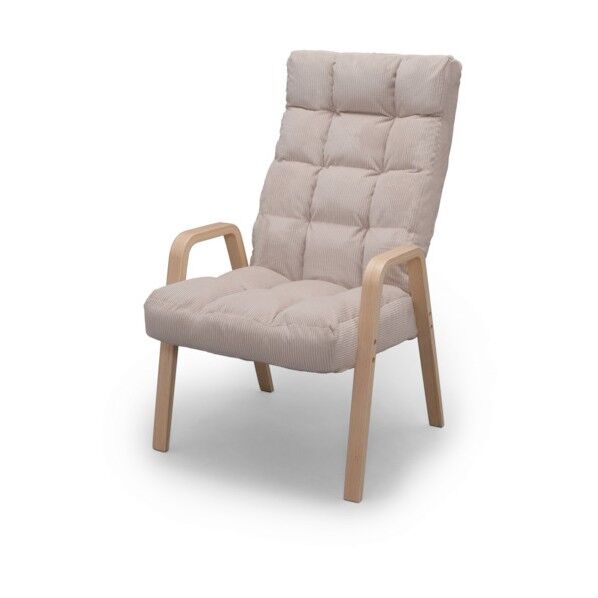 573495 ウッドアームチェア ベージュ WAC-L-C 1点