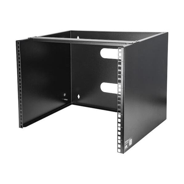 サーバーラック/8U/19インチ/垂直壁掛け用ブラケット/奥行35cm/スチール製/ネットワーク機器ラック ブラック 長さ349.3mm×幅500.4mm×高さ362.5mm WALLMOUNT8 1個