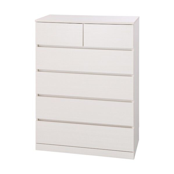 296234 ウッドチェスト ハイタイプ オフホワイト WCH-790H-OW 1点