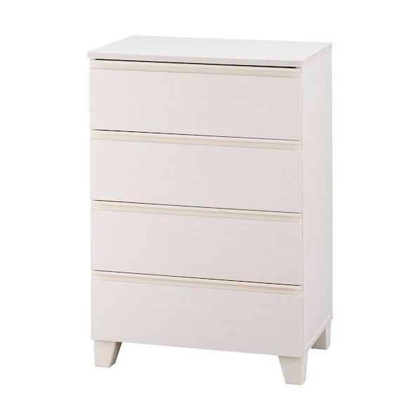 288634 ウッドチェスト 脚付き 590×390×880 オフホワイト WCHL-590-OW (288634) 1点