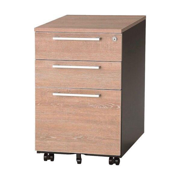 井上金庫販売 3段ワゴン ブラック/フォレスト WCW-N3B FO 1点...