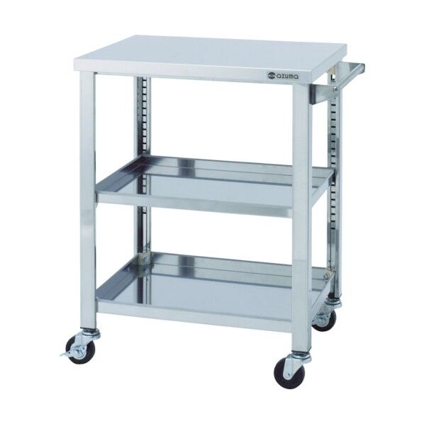 ステンレス製ツールワゴン WGシリーズ 3段 引出しなし