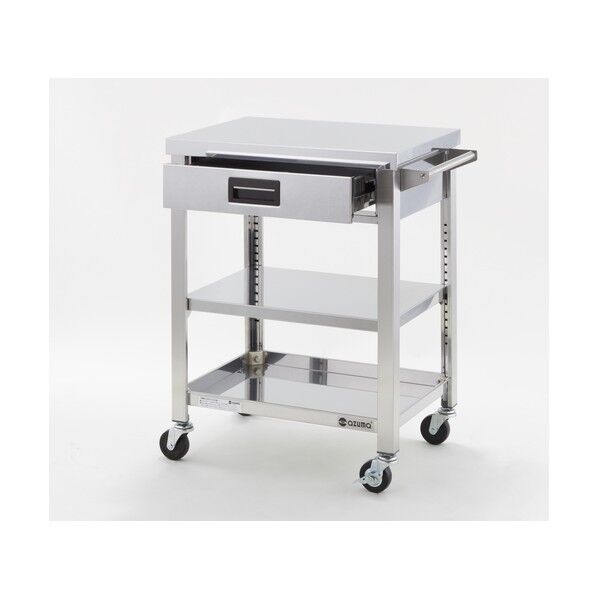 ステンレス製ツールワゴン WGシリーズ 3段 引出し付