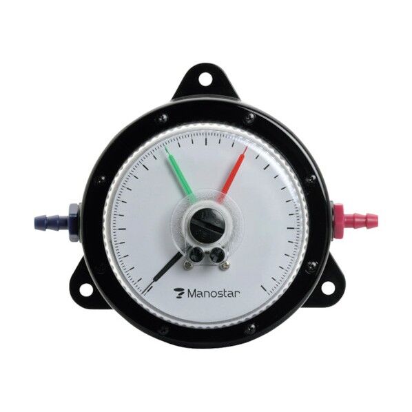 微差圧計 ゲージ [表面形･置針2本付] 計測範囲0～3kPa WO81FT3E 1点