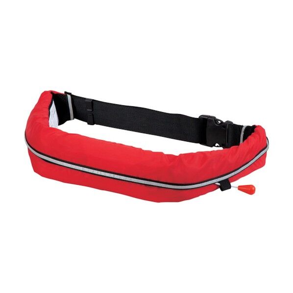 自動膨張式ウエストタイプ 作業用ライフジャケット レッド TYPE A WR-1-RD 1点