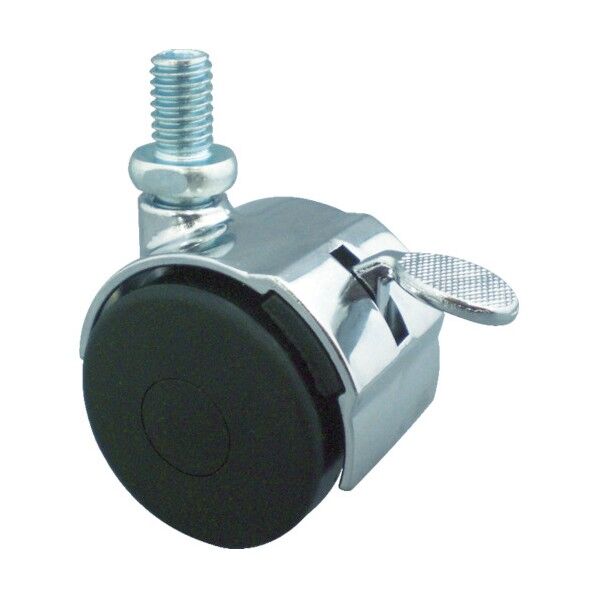 ねじ込み式双輪キャスター(ナイロン車) 自在ストッパー付