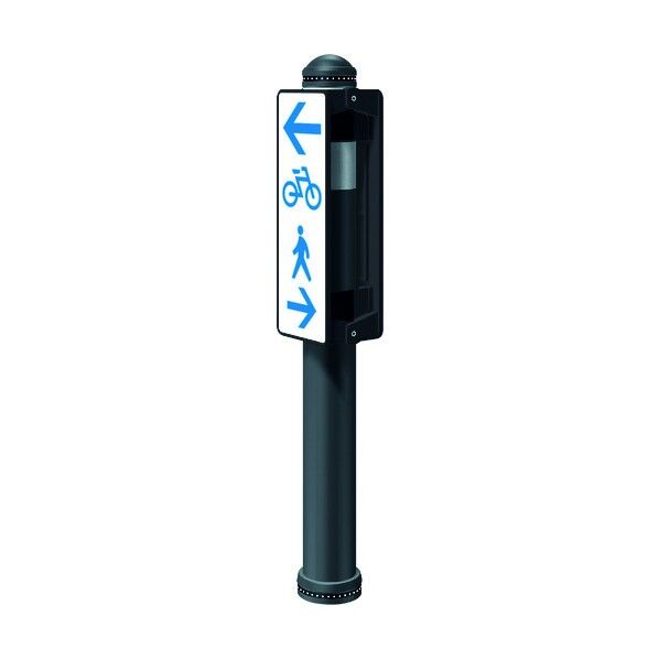 積水樹脂 ウレタン樹脂あいボラード サインタイプ 両面 メタリックブラウン 固定式【専用駐車場】B-03 WSDK-7DS-B80,B-03 1点