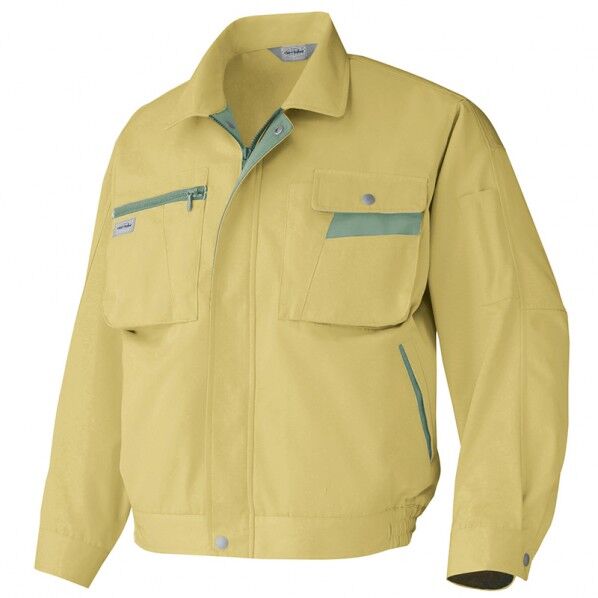 長袖ブルゾン（男女兼用） 019マスタード×オリーブ L 6321 1点