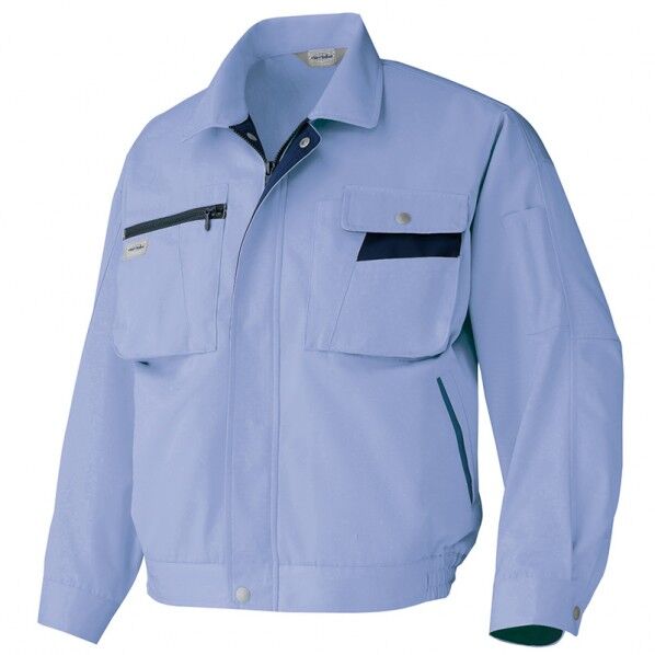 長袖ブルゾン(男女兼用) 076ミストバイオレット×ネイビー 3L 6321 1点