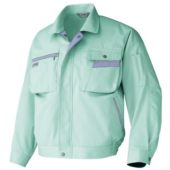 長袖ブルゾン(男女兼用) 005クリーンアース×ミストバイオレット M 6321 1点