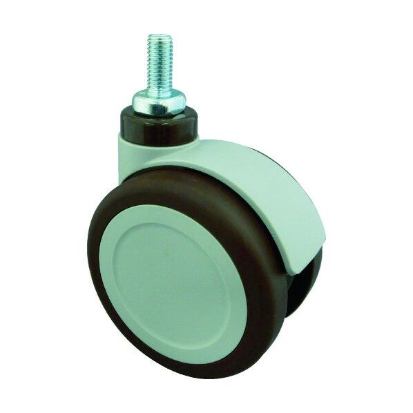 ねじ込み式双輪キャスター(エラストマー車) 自在