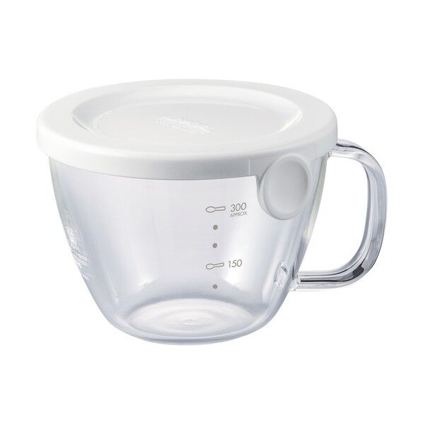 ガラスのレンジスープカップ ホワイト 実用容量300ml XSC-1-W 1個