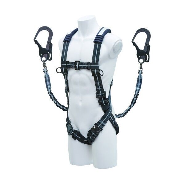 ストレッチハーネスセット XV型 黒/反射シルバーライン W1JPWS-17