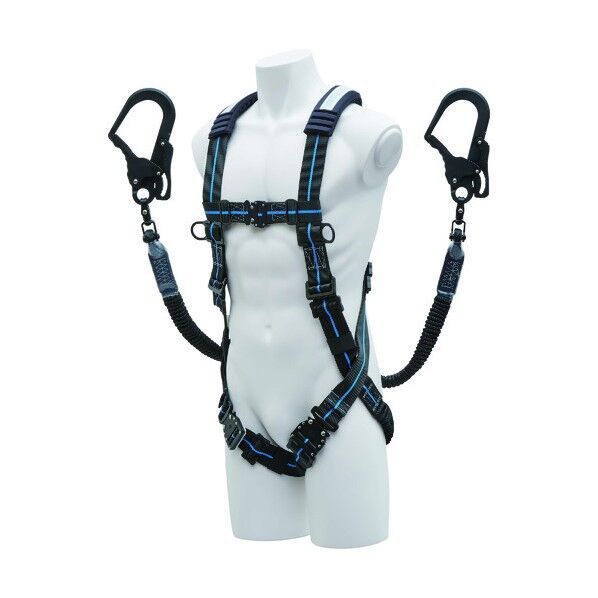 フルハーネスじゃばらストレッチXV型+2丁掛けランヤード 駕王