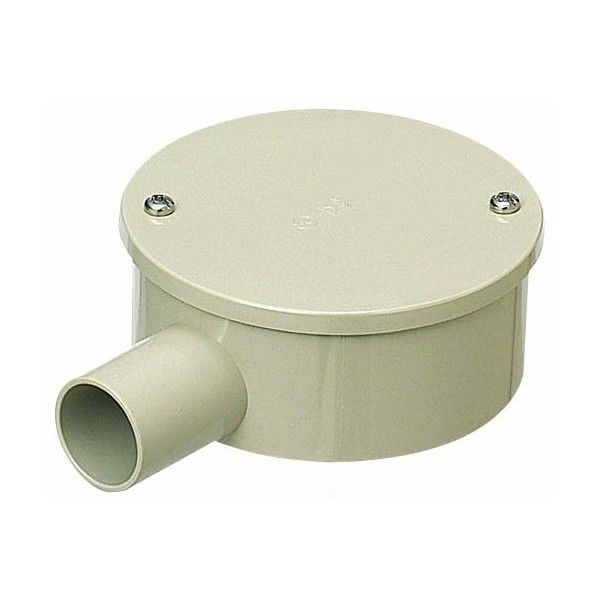 VE丸型露出BOX一方出 ベージュ ビニル電線管付属品 PVM16-1KJ 1個