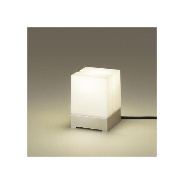 据置取付型 LED(電球色)アプローチスタンド 【アクリルカバー】乳白 【プラスチック】プラチナメタリック W140×H193×D140mm LGW45850Z 1個