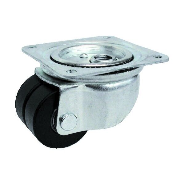 プレート式低床式重荷重用双輪キャスター(MCナイロン車)