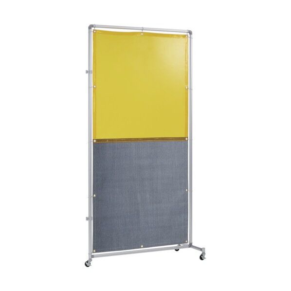 吉野 遮光火花兼用衝立(イエロー×A種シート)1×2 接続型 キャスター 2055 x 133 x 117 mm YS-12JC-Y-BW 1点...
