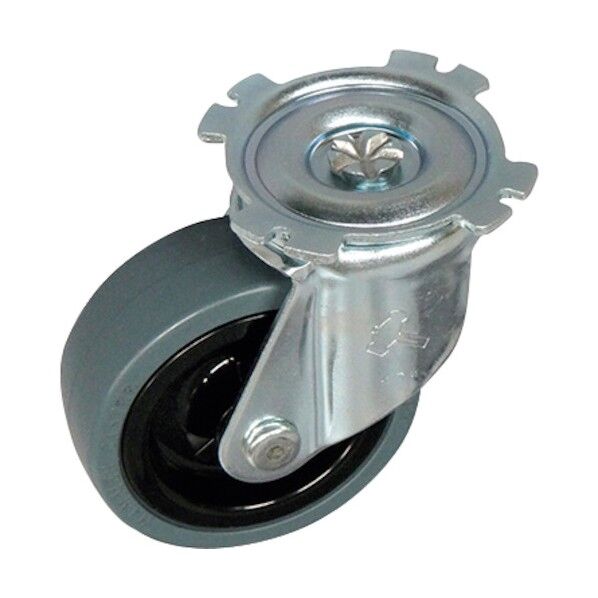 連結型樹脂製平台車 ”ミニポリトラー” 交換用キャスター ゴム車