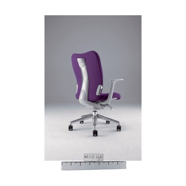 ミドルバックチェアー「エネア」肘付き布バイオレット ZE511FVI 1