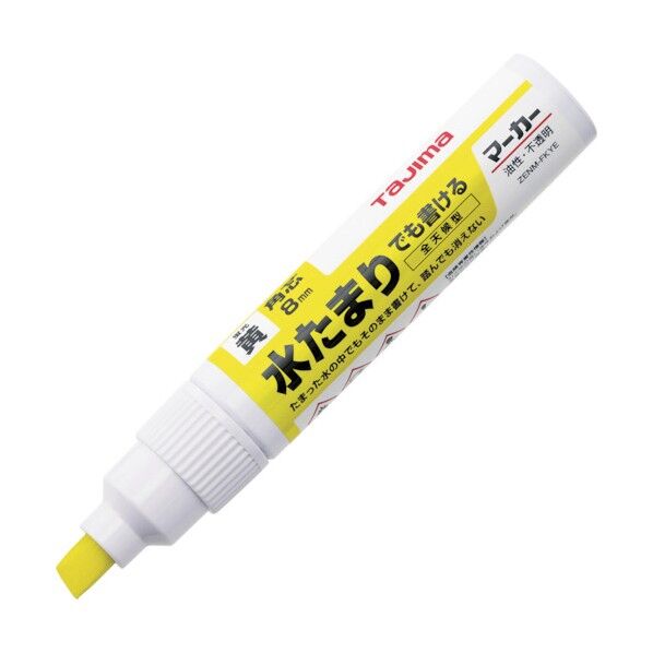TJMデザイン 全天候マーカー蛍光イエロー(太字・角芯) ZENM-FKYE 1点