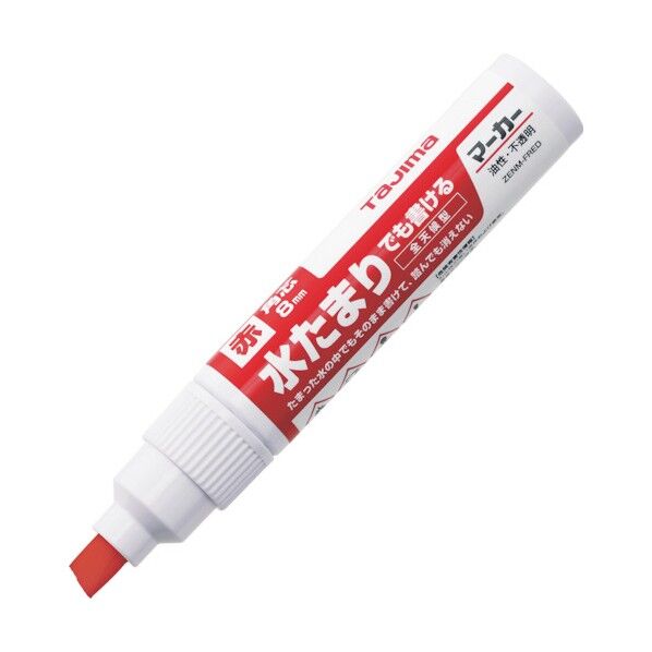 TJMデザイン 全天候マーカー赤(太字・角芯) ZENM-FRED 1点