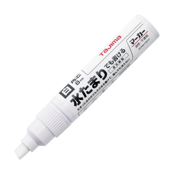 TJMデザイン 全天候マーカー白(太字・角芯) ZENM-FWHT 1点