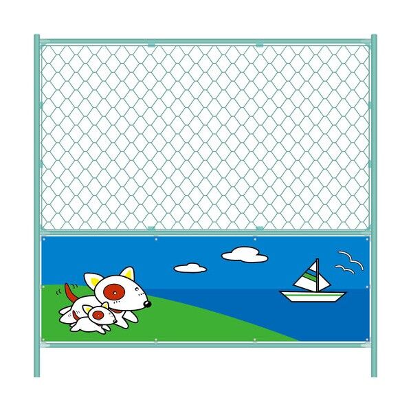 Dフェンス大 犬･ヨット 1800×1800 I-1