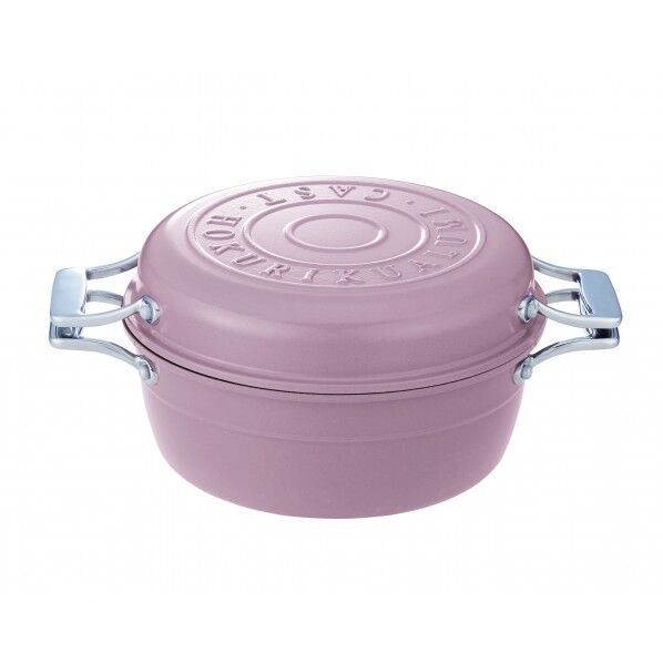 HAMON(両手鍋) 薄桜 幅30×奥行23×高さ12.8cm A-2031 1個