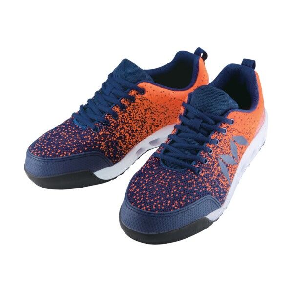 丸五 マンダムニット#001 オレンジ/ネイビー 25.0cm