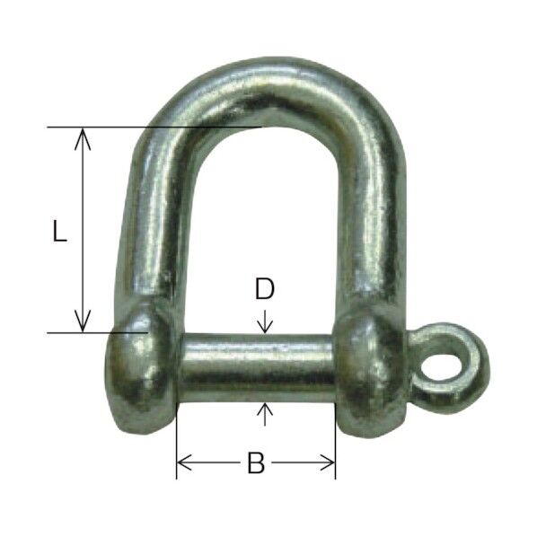 ネジシャックル電気メッキ(スチール)